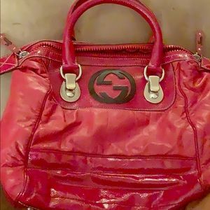 Gucci Lamb Skin Red Leather Bag